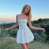 fashion INS Summer Sexy Slim Fit Dress Hot Girl Backless Strap Suspender Dress French Style